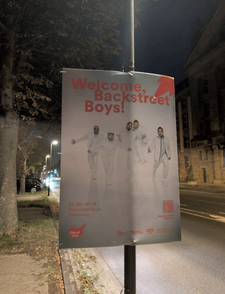 Poster voor Backstreet Boys in Düsseldorf, Duitsland