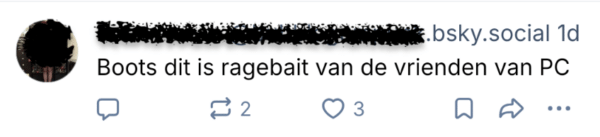 Beschuldiging van ragebait op Bluesky