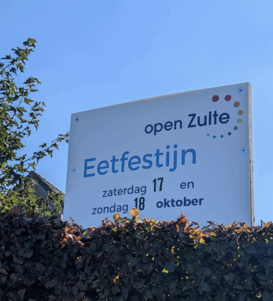 Aankondiging van Eetfestijn in Zulte